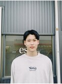 七三分け