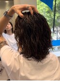 ミディアムサーフカールセンターパートツーブロック