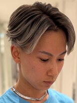 アンサー 渋谷(ANSWER)&nbsp;メンズバレイヤージュカラーハイライトカラーセンターパート