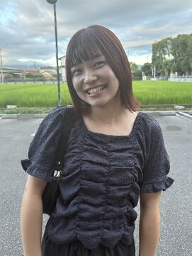 グランドウシワカマル(GRAND ushiwakamaru) 縛れる切りっぱなしボブ×オレンジカラー