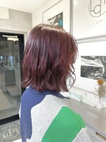 ラミ(L'ami)&nbsp;【川添桃花】ワインレッド/ゆるふわボブ