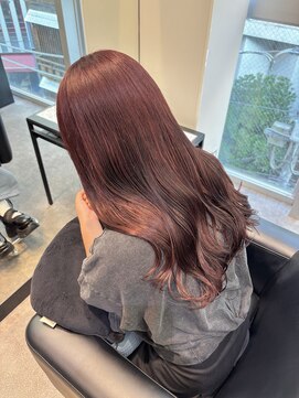 ケンジ ツルヤチョウ(KENJE tsuruyacho) ブリーチなしダブルカラー／暖色／レッド／ピンク／チェリー