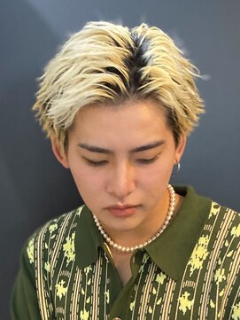 エルマーク 高槻(L-MARK) センターパート/ブリーチ/ダブルカラー/men's/メンズ