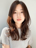 アドラーブル 長岡新保店(adorable)&nbsp;韓国風ひし形ヘアくびレイヤーカット×透明感カラーベージュ