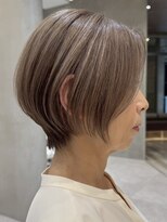 ソワネ 表参道(soigne) 表参道白髪ぼかしハイライトウルフショートボブグレージュ40代