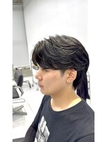 フィフス 大分(fifth)&nbsp;大分毛流れニュアンスパーマメンズカットセンターパートマッシュ