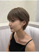 【福島＃20】ミルクティーベージュショート 表参道 韓国
