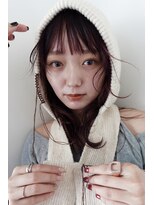 ディッセンバー 渋谷(December) ワイドバング/顔周りレイヤー/レッドカラー/レッドブラウン