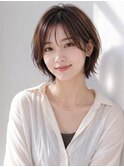 池袋 丸みショート 大人ショート ひし形ショート シースルー