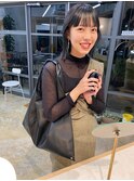ミントグリーンのインナーカラー