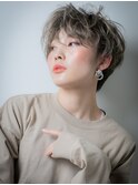 ハイライト大人かっこいいくせ毛ショート202v越谷20代30代40代