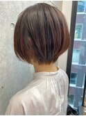 丸みショート　ぷっつんボブ　くびれボブ　マッシュショート