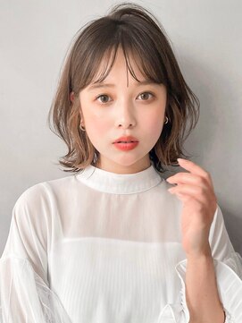 リヤン 表参道(lyann) 美髪ホワイトグレージュネビージュ大人かわいい こなれミディ*