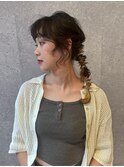 三軒茶屋_レディース_ロング_ヘアアレンジ_ヘアセット_編み込み