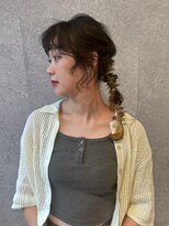 アース 三軒茶屋店(HAIR&MAKE EARTH) 三軒茶屋_レディース_ロング_ヘアアレンジ_ヘアセット_編み込み