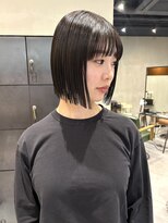 ヘアー アイス ルーチェ(HAIR ICI LUCE)&nbsp;ボブ あごラインボブ 黒髪ボブ前下がりボブ 山中