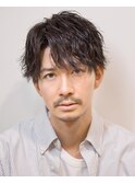 [men's]大人ツイストスパイラルセンターパートツーブロック