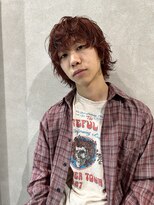 ゼスト リル 新宿(ZEST lill)&nbsp;ニュアンスウルフ　レッドカラー　落合陽世