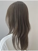 カーキグレージュ×ゆるフワロング