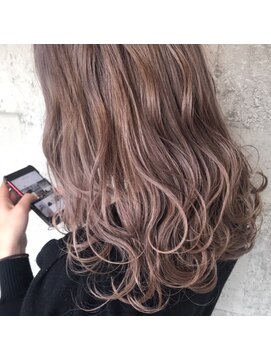 サンリサ 鴻巣店(sanRisa) ミディアムレイヤー × ピンクベージュ