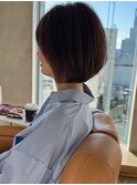 似合わせ ショート ボブ 30代 40代 小顔 新宿 ひし形 前上がり