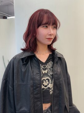 ユー(yew) ブリーチありチェリーレッド　kaho