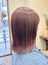 ゴエン(goen hair lounge) 外はねピンクベージュ