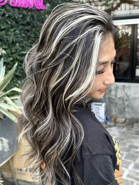 ディモアンド 表参道(Dimo&) xハイライト/イメチェン/ホワイトブロンド/外ハネボブ/美髪/