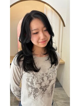 ソレイユトウキョウシブヤ(SOLEIL TOKYO shibuya) ロング顔まわりレイヤー前髪なしウルフレイヤー