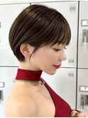 30代40代大人女性/前髪ありショートボブ/ショートヘア/髪質改善