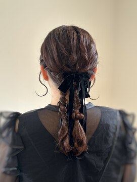 ヘアサロン エスプリ(hair salon esprit) ツインアレンジ/リボン/ツイン編み下ろし