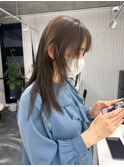 【まつり】顔まわりレイヤーカット × オリーブベージュ