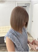 髪質改善ヘアスタイルミルクティーベージュ