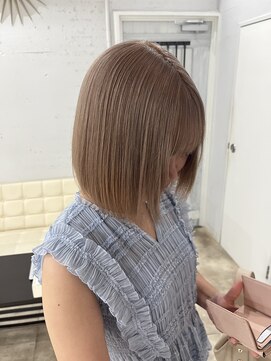 シー ヘアデザイン(see hair design) 髪質改善ヘアスタイルミルクティーベージュ
