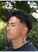 テーパーフェード/ツイストピンパーマ/スパイキーショート: