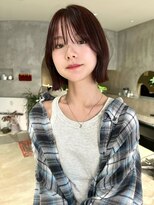 ハウ 心斎橋(how)&nbsp;韓国風タッセルボブ×暖色カラー20代30代