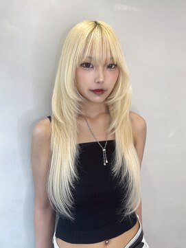 ラピス 渋谷本店(Lapis) ブロンド/シールエクステ/ロングウルフ