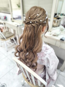 リサ 恵比寿(risa.) 袴アレンジ(ハーフアップ)