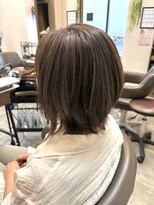 バセット バイ アルター 鎌取店(basset by aL-ter)&nbsp;ミルクティーブロンド/ダークブルー/デジタルパーマ/鎌取