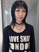 ニューヨークニューヨーク 三宮駅前店(NYNY) 黒髪ウルフカット×顔まわりレイヤー
