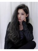 アッシュグラデーションカラーブリーチネイビーカラー美髪