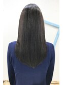 ブルーブラック大人可愛い♪上品うる艶ストレートロング