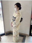 結婚式お呼ばれ ヘアセット お太鼓着付け