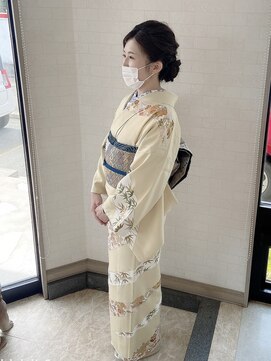 サロン Salon アイ アート 結婚式お呼ばれ ヘアセット お太鼓着付け