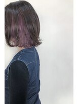 フロート 小阪店(float) ラベンダーカラー_マロンベージュ Aラインボブ かきあげ