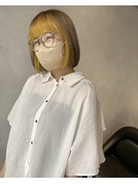 クペウ(cope'u)&nbsp;フェイスフレーミング 黄色 ボブ