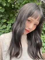 トローノ 栄(TRONO)&nbsp;20代30代◎韓国風/ダークグレー/オン眉バング/くびれ巻き