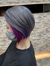 モアヘアーセカンド(MORE-HAIR Second) 個性派☆シルバーアシンメトリー×インナーカラー