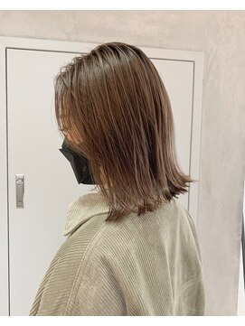 ヨーク(YOKE) YOKE 切りっぱなしボブ結べるボブ艶グレージュ大人ボブ20代30代