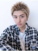 束感ショートツーブロックマッシュハイライトスパイキーショート
